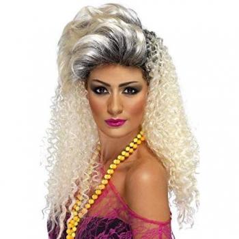 80s Retro Blonde Curly Wig for Kids - Costume Wig with Quiff for Fasching