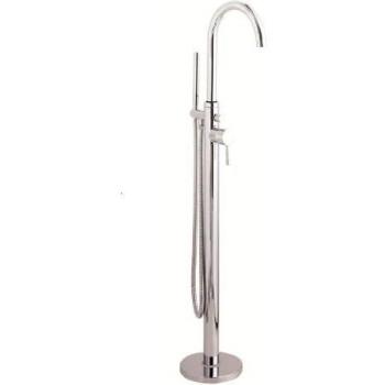 Hudson Reed 'Tec' - Grifo Mezclador Autoportante con Teleducha Para Bañera Freestanding | Latón Cromado | Grifería Termostática de Pie | Ducha de Mano Antical | Garantía 10 Años!