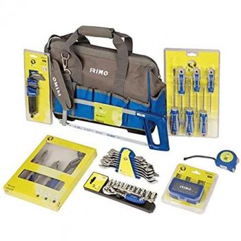 Bolsa Nylon con 73 Herramientas 9022-2-16HBTS2, Bolsa portaherramientas con cremalleras, color azul, incluye 73 piezas