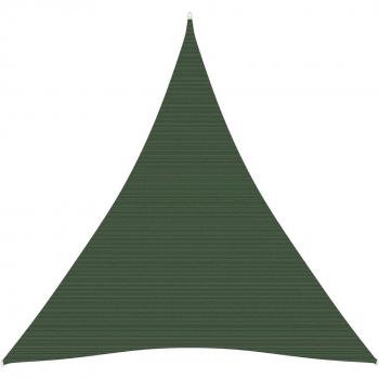 Toldo de vela verde oscuro HDPE 160 g/m² 5x6x6 m