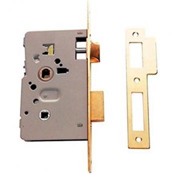 Tesa Assa Abloy, 201460HL, Cerradura de Embutir para Puertas de Madera, Acero Latonado, 60mm