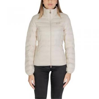 EA7 Core Lady Puffy Hooded Jacket - Pure White - XS