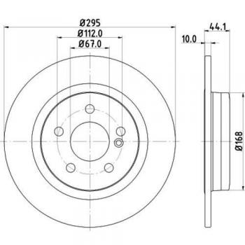 Disco de freno HELLA PRO 8DD 355 119-421 para Mercedes-Benz Clase A, GLA y CLA Coupe