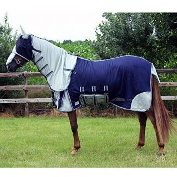 Máscara Antimoscas Ecuestre con Cuello y Capucha - Talla 135 cm