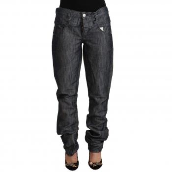 Acht Dark Gray Ramie Mid Waist Straight Leg Jeans - W26 | IT40