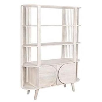 Estantería DKD Home Decor Blanca de Madera de Mango 116 x 40 x 160 cm