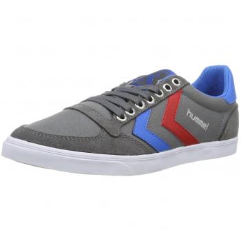 Hummel Slimmer Stadil Low Canvas Sneakers - Castle Rock/Ribbon Red/Brilliant Blue