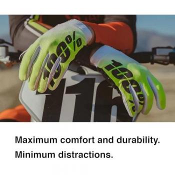 Guantes largos de bicicleta 100% Sling negro logo gris - XL