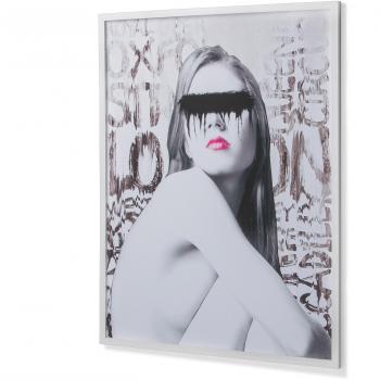 Kavehome Cuadro Arsdale, blanco grafitti