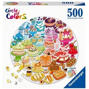 Puzzle Circular Ravensburger - Postres y Repostería 500 Piezas