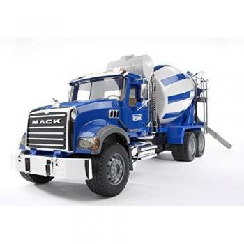 Camión Hormigonera MACK Granite Bruder 02814 - Vehículo de juguete realista para niños con tambor giratorio y efecto cromado