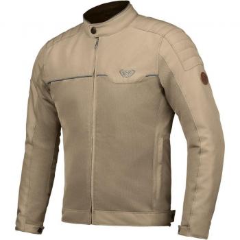 Ixon Chaqueta de Moto Cornet Arena-Verde, chaqueta textil de motocicleta en color beige, talla S