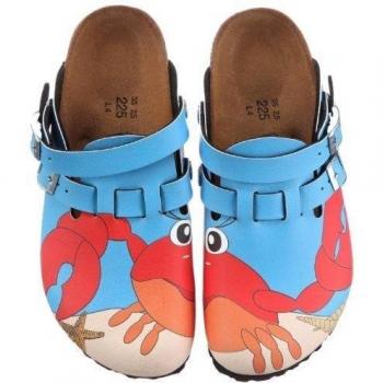 Birki Kay 934563 - Zuecos para niños, color azul, talla 35