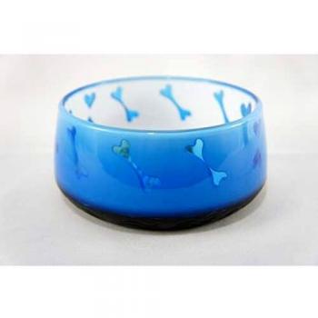 ALL FOR PAWS Comedero Plástico Dog Love, M-300 ml, Color Azul