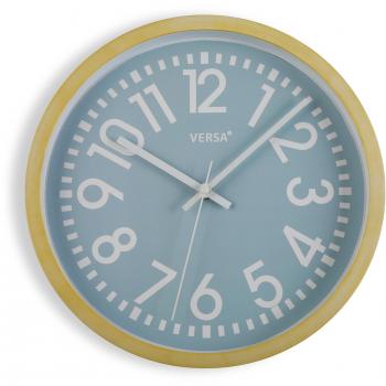 Versa 20550112 Reloj de pared Aguamarina, Ø30,5cm diámetro, Analógico, Plástico