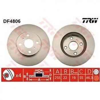 Disco de freno TRW DF4806, ventilado, 1 pieza