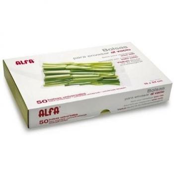 Alfa 25143 - Set de 50 bolsas para envasar al vacío, 15 x 24 cm