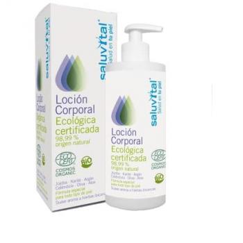 Loción Corporal Natural Ecológica Hidratante Vegana 450 ml - Pieles Sensibles y Delicadas | Jojoba, Karité, Argán, Caléndula, Oliva y Aloe Vera | Certificación ECO