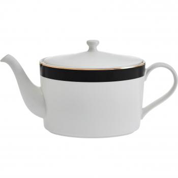 Mikasa Luxe Deco - Tetera infusora de porcelana fina, 1100 ml, en caja de regalo