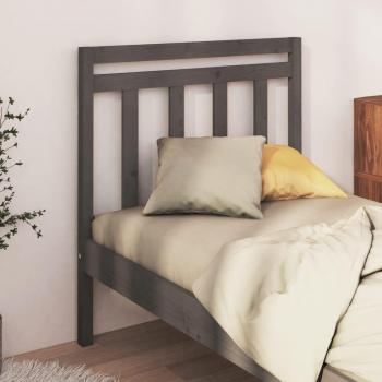Cabecero para cama de madera maciza de pino gris 95x4x100 cm