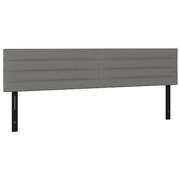 Cabeceros 2 unidades de tela gris oscuro 80x5x78/88 cm