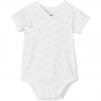 VERTBAUDET Lote de 3 bodies de manga corta motivo marinero 100% algodón Colección Bio bebé recién nacido Amarillo Palido PREMATURO - 45CM