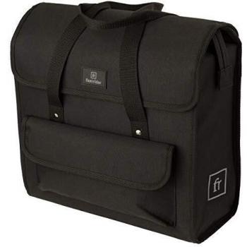 Alforja Shopper Luxe 23L para Bicicleta, Negra, Reflectante y Fácil de Montar