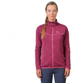 Hannah Dagnys Women's Full Zip Fleece Sweatshirt in Honeysuckle Melange