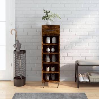 Zapatero Humo 30x35x105 cm Madera multicapa vidaXL