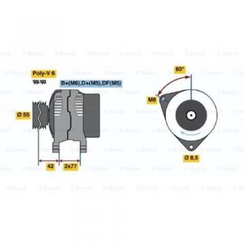 Alternador BOSCH 0 986 039 510 con depósito de reciclaje incluido