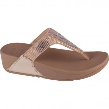 FitFlop Lulu Women's Beige Crystal Embellished Toe-Post Sandals