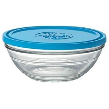 Bowl de vidrio redondo Duralex con tapa - 23 cm - 2,4 L