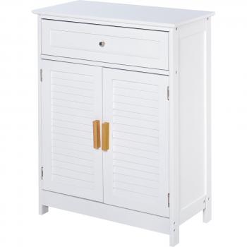 Armario Auxiliar para Baño Kleankin con Cajón y Puertas de Persianas
