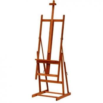 Caballete de Estudio Convertible MABEF M08 - Altura Ajustable 160-246 cm, Base Cuadrada, Madera de Haya