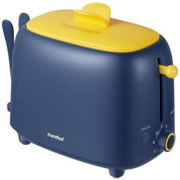 Tostadora Comfee MT-RP2L18W2 950W 7 Niveles de Tostado Azul y Amarillo 2 Rebanadas