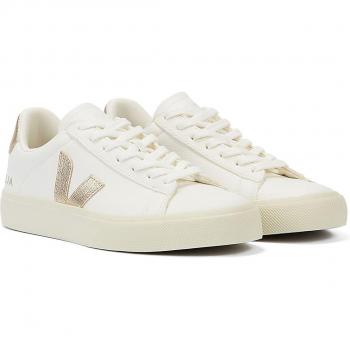 VEJA Women's Eco-friendly Leather Sneakers, White, Size 9 US (Size 39 EU)