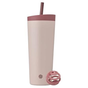Vaso Mezclador BlenderBottle 2 en 1 de Acero Inoxidable Aislado, Tapa a Prueba de Fugas, Pajita y Sin BPA, Ideal para Batidos de Proteína y Smoothies - Atard