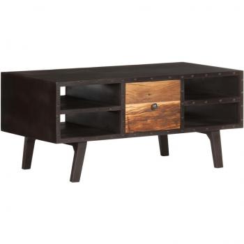 Mesa de centro de madera maciza reciclada 100x50x45 cm