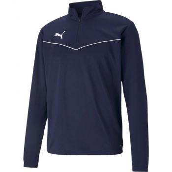 Puma Sudadera Con Media Cremallera Teamrise 1/4 Zip Top, Hombre, Peacoat-Puma White, XL