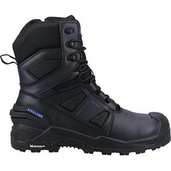 Amblers Safety 981C Black Leather Safety Boots for Men - Size 10.5