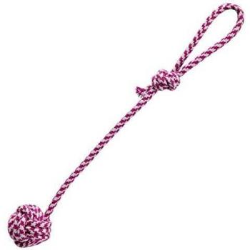 Pelota con tirador doble nudo rosa