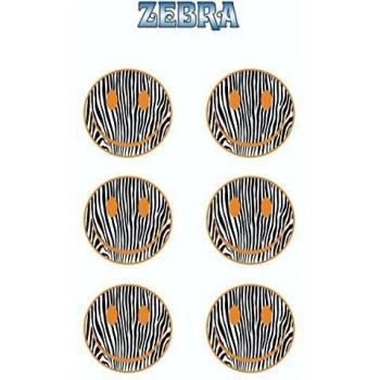 Sticker Smily Zebra set of 6 150 x 105 mm