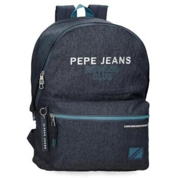 Mochila Escolar Adaptable a Carro Pepe Jeans Edmon Azul 31x44x17,5 cms Poliéster 23,87L