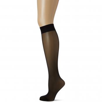 Wolford Individual 10 Knee Highs Black Female Socks Size S with Elasticated Cuffs