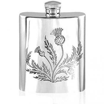 English Pewter Company 6 oz peltre petaca cardo escocés