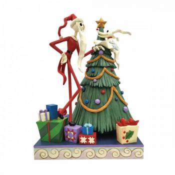 Figura Santa Jack & Zero Arbol Pesadilla antes de Navidad Disney