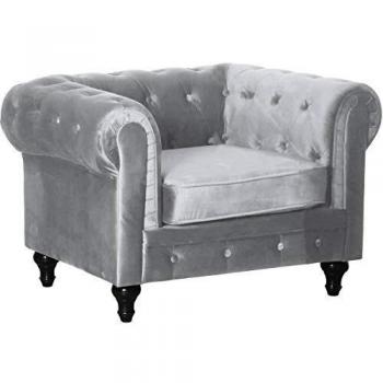 habitatetjardin Sillón Chesterfield en Terciopelo Aliza