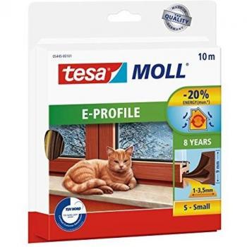 Sello de goma E-Profil tesamoll® marrón 10 m x 9 mm x 4 mm