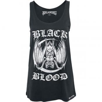 Black Blood Moon Bat Top Mujer Negro L