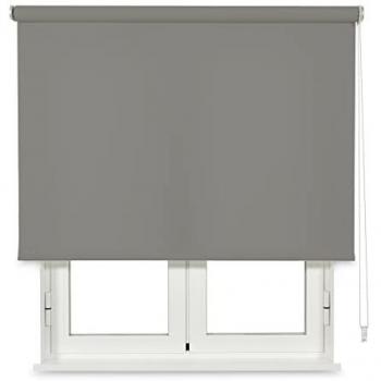 Estor Enrollable Traslúcido Chela Gris 90x250cm - Fabricado en España - Garantía 5 Años